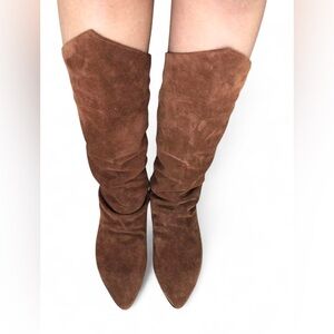 Amanda Smith women’s Brown leather Calf Length Boots Size 8M